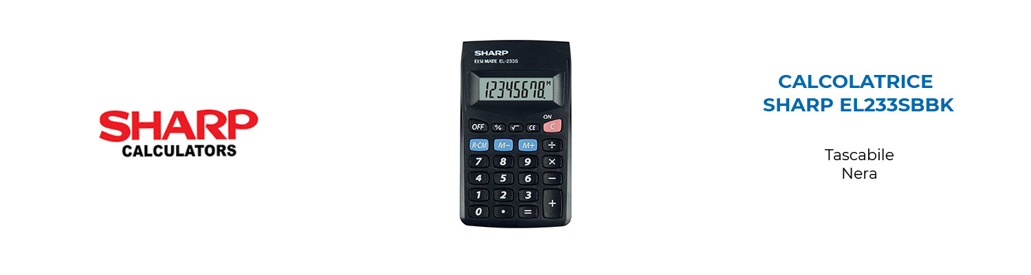 Calcolatrice Sharp EL233SBBK